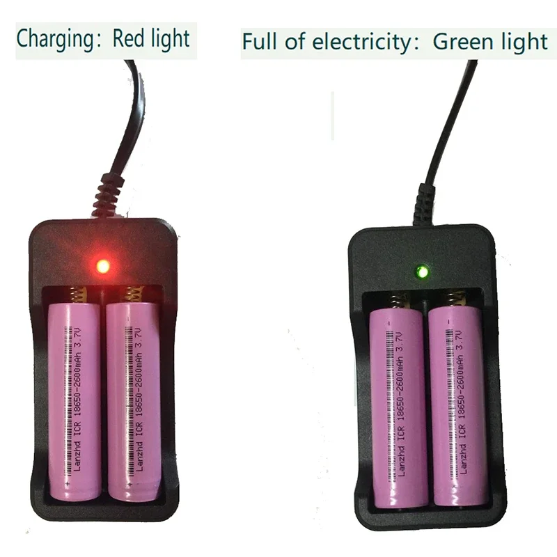 18650 charger for 18650 And charger accumulator 18650 Rechareable batteries 2600mah Li-Ion battery together with charger 3.7v