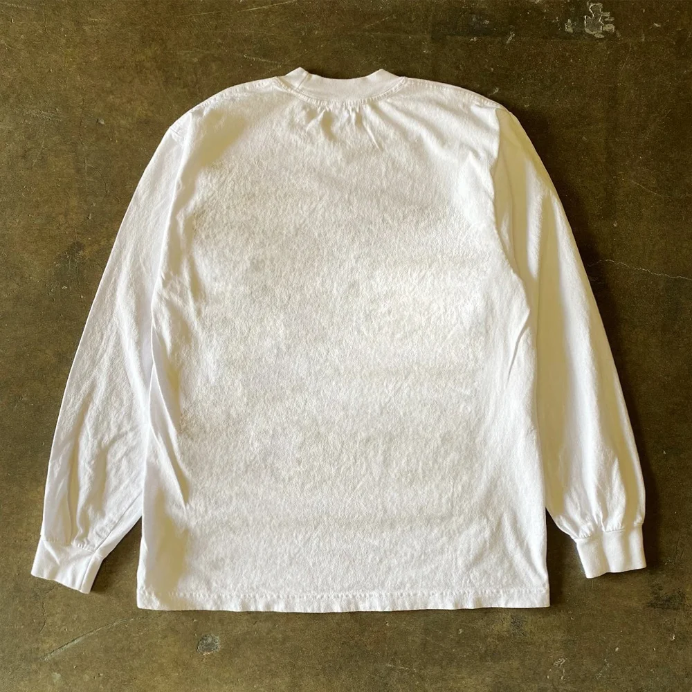 Ultra-Light High-Woven Oversize Long-Sleeve T-Shirt for Men And Women Vintage Loose Fit round Neck Top for Youth in Summer