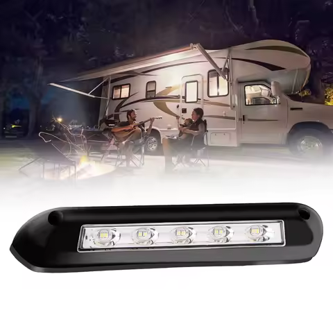 12V/24V Waterproof LED Awning Porch Light RV Van Trailer Exterior Lamp Caravan Interior Wall Lamps