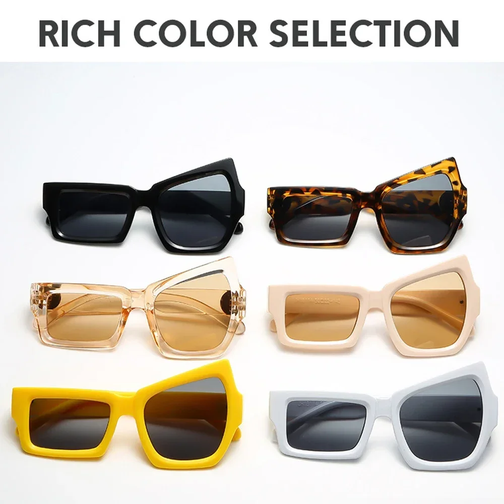 2024 Irregular Punk Sunglasses Cat Eye Glasses Men Women Fashion Party Streetwear Shades UV400 Unique Personality Eyewear