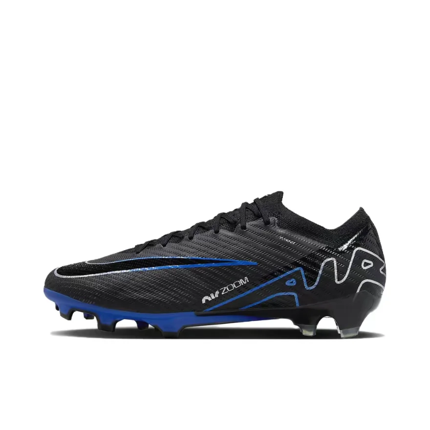 NIKE Mercurial Vapor 15 Elite FG Low-Top Herren-Fußballschuhe, bequem und stabil, Fußballschuhe, rutschfester, tragbarer Sneaker, Schwarz