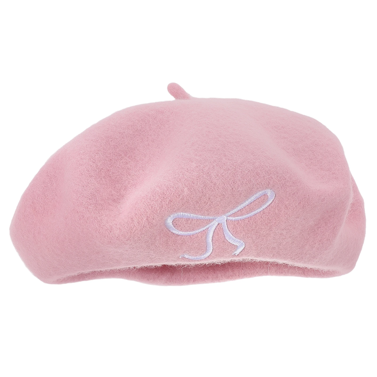 

Elegant Pink Wool Beret Hat For Women French Style Face Slimming Design Warm Autumn Winter Faux Artist Hat Vintage Inspired