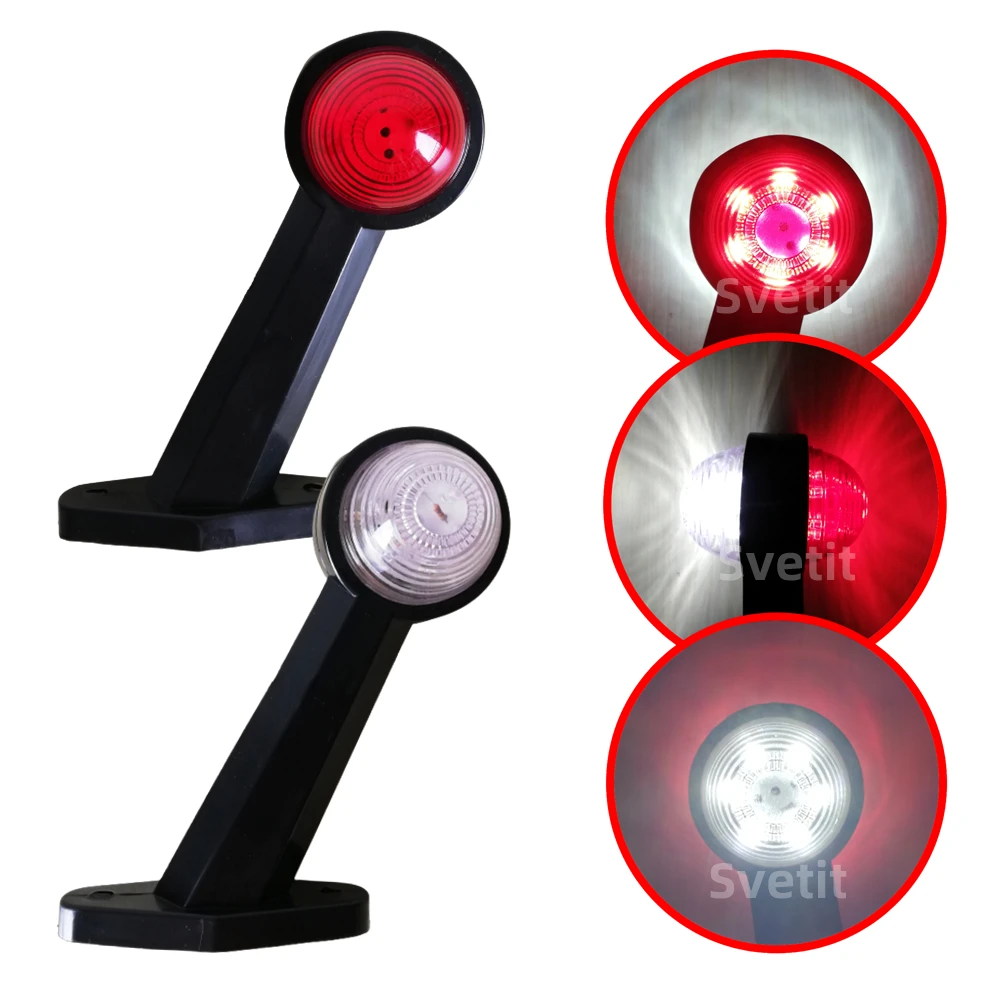 2Pcs Rear Lights Trailer LED Clearance Lights 12V 24V Truck Position Lights Side Marker Red White