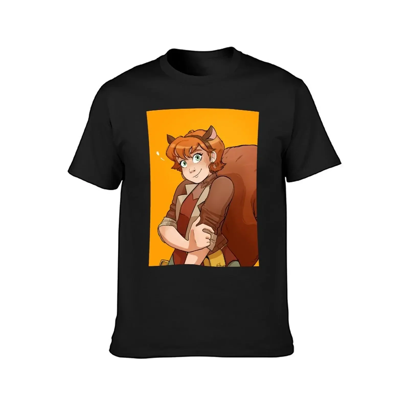 Squirrel Girl Close up T-Shirt blue archive street wear anime tshirt compression shirt men