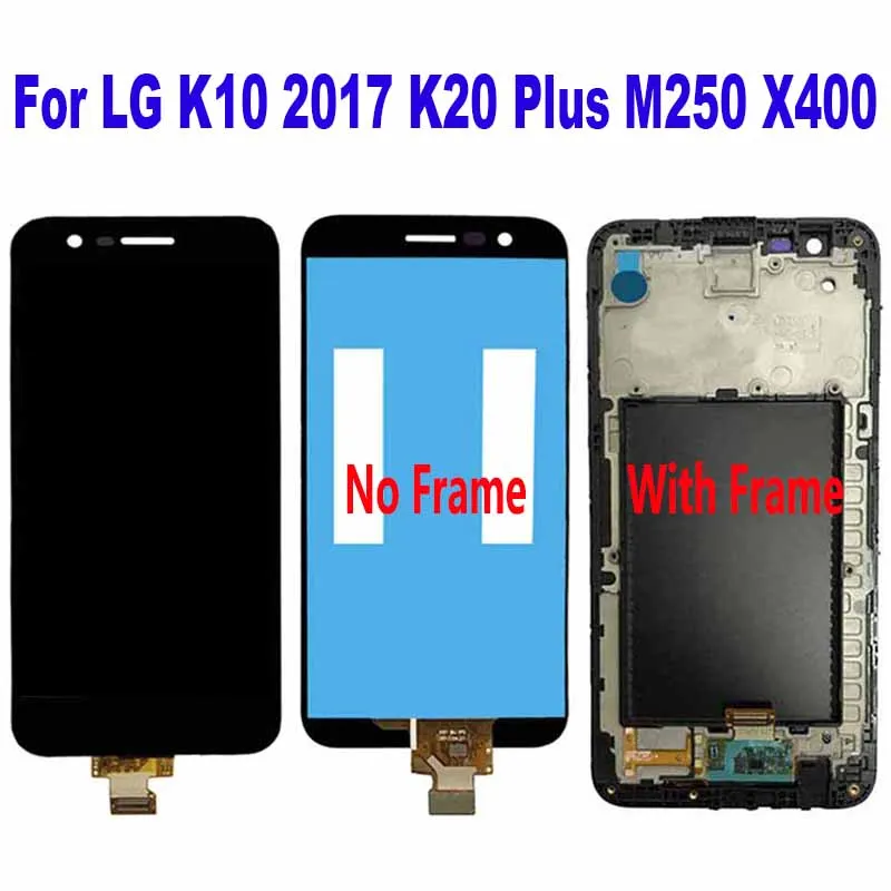 For LG K10 2017 K20 Plus M250 M250N MP260 X400 K121L K121K TP260 M257PR M250ds MLV5N LCD Display Touch Screen Digitizer Assembly