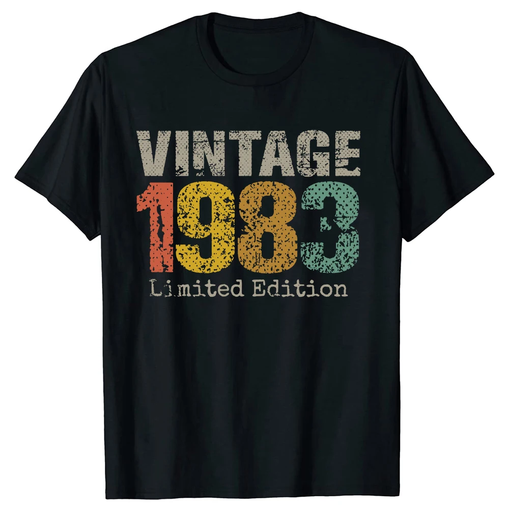 2024 Fashion Tshirt 41 Year Old Vintage 1983 Limited Edition 41th Birthday Classic Tee Tops Short-Sleeve Casual Basic T-shirts