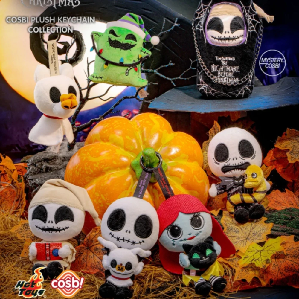 

Hottoys Тим Бертон «Кошмар перед Рождеством», слепая коробка, кулон, брелок, загадочная коробка, экшн-фигурка, аниме-кукла, сумка-сюрприз