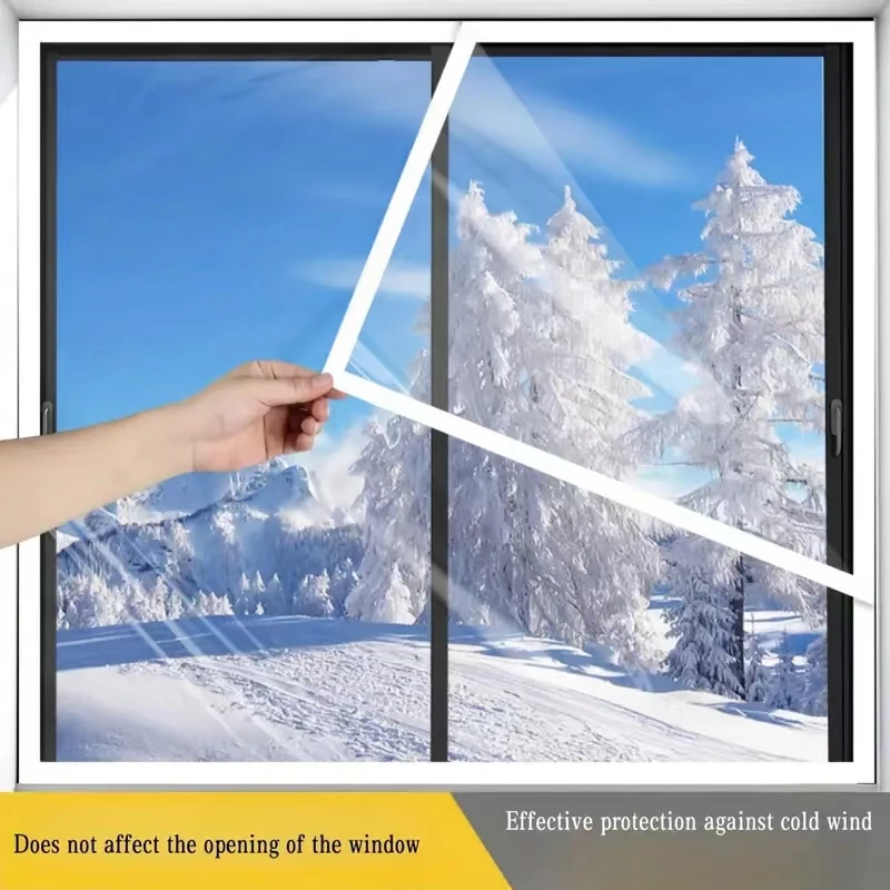 Winter warm curtains, insulated windproof sealed windows, transparent thick plastic, cold proof and insulated, screen windows