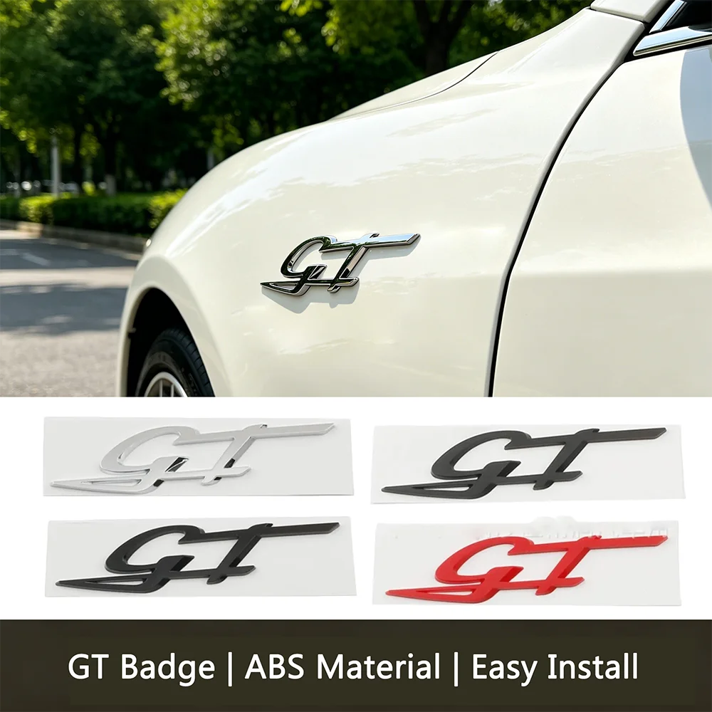 Emblema Lateral Trasero con Logotipo GT para Modena, Adhesivo de Material ABS para el Maletero, Accesorios Exteriores para Automóviles