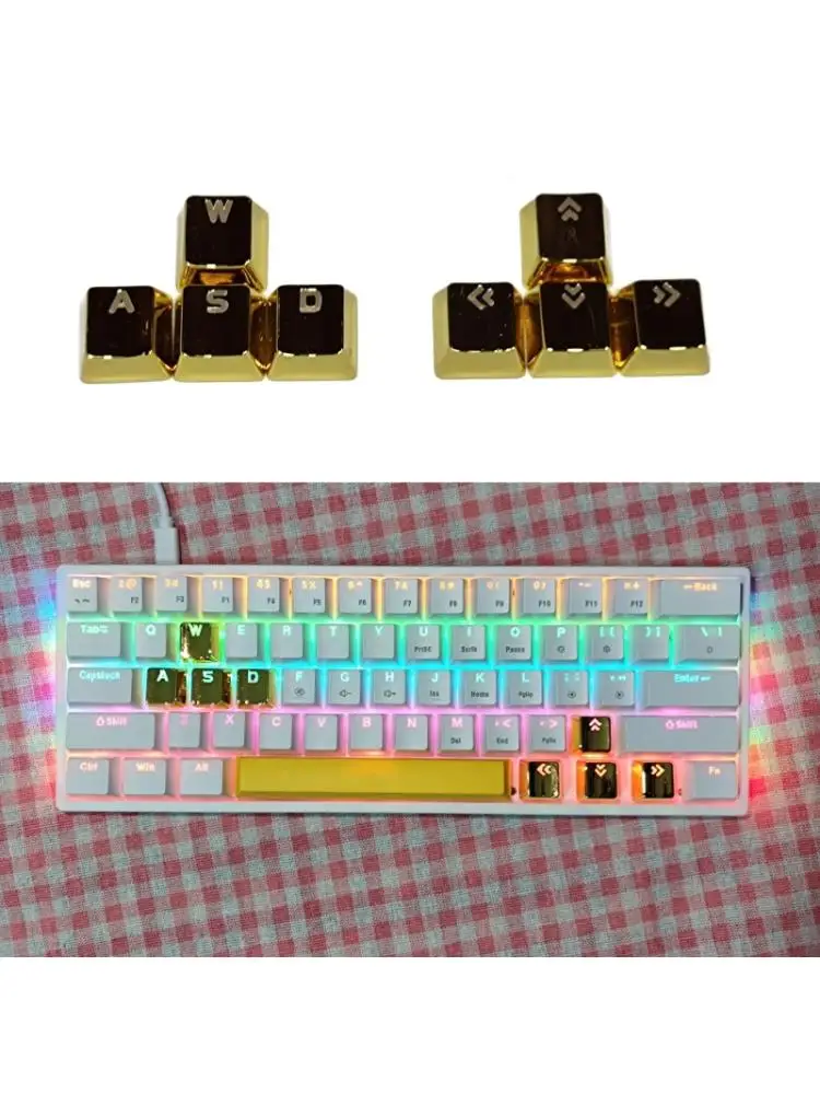 652F 8 klawiszy WASD strzałki nasadki klawiszy podświetlany zestaw klawiszy ze stopu cynku do klawiatury mechanicznej Keycap DIY — zdjęcie produktu 7