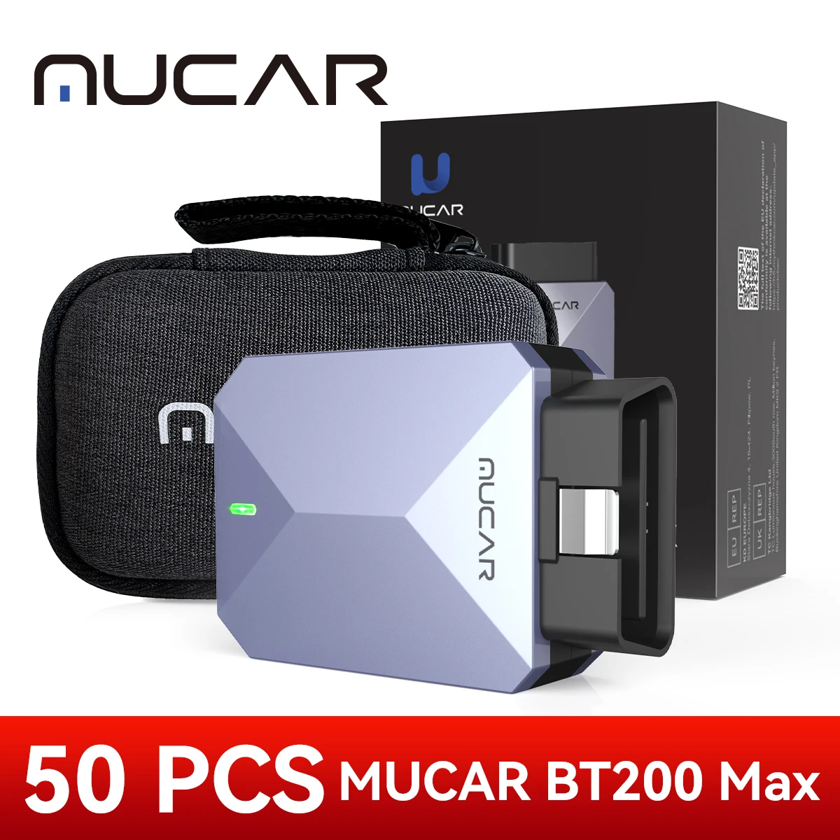 MUCAR BT200 MAX AI Automotive Tools OBD2 Bluetooth Scanner Bidirectionele CANFD 15 Reset Volledig Systeem Voor Alle Auto's Levenslang Gratis