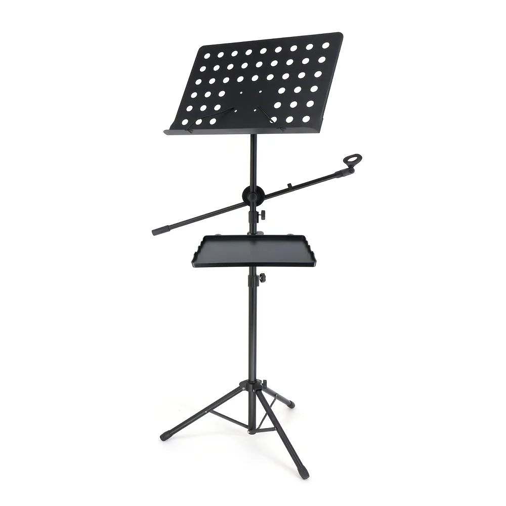 Heavy-duty Music Stand with Adjustable Angle; Supports Sheet Music Weighing Up To 10 Kg; Sturdy Construction; A Microphone Stand image 2