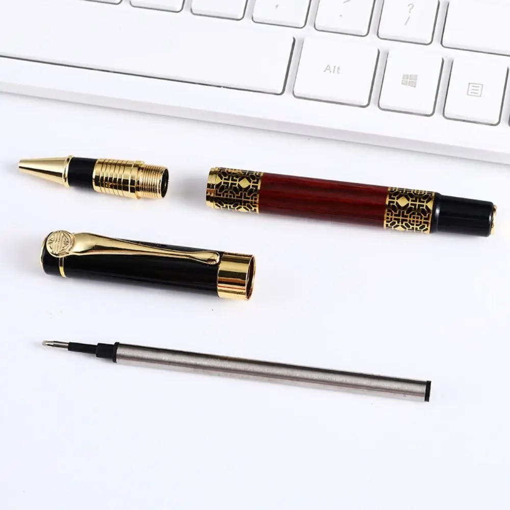 Luxury Metal Ballpoint Pen Business Signature Fountain Pen Student Gift Writing Tools Blue/Black Ink Gel Pen for School Office