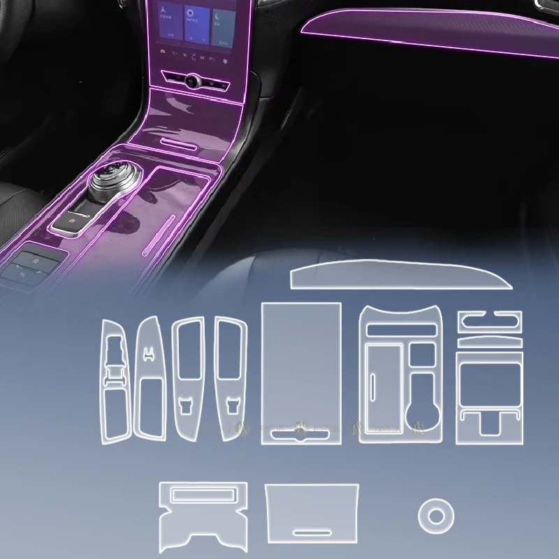 

Car Interior Film Dashboard piano board Shift center console Anti-scratch transparent TPU Film For Ford Edge stline 2019-2025