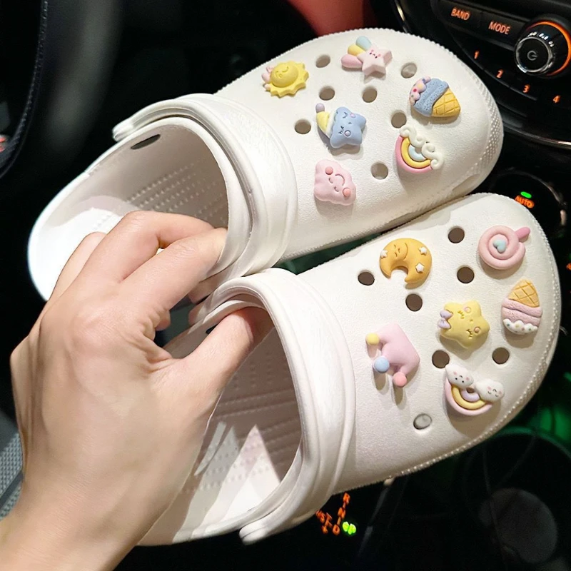 Whole Set Hot Sale DIY Hole Shoes Charms for Sleeping Stars Handmade Charms Designer Quality Garden Shoe Decoration Girl Gift