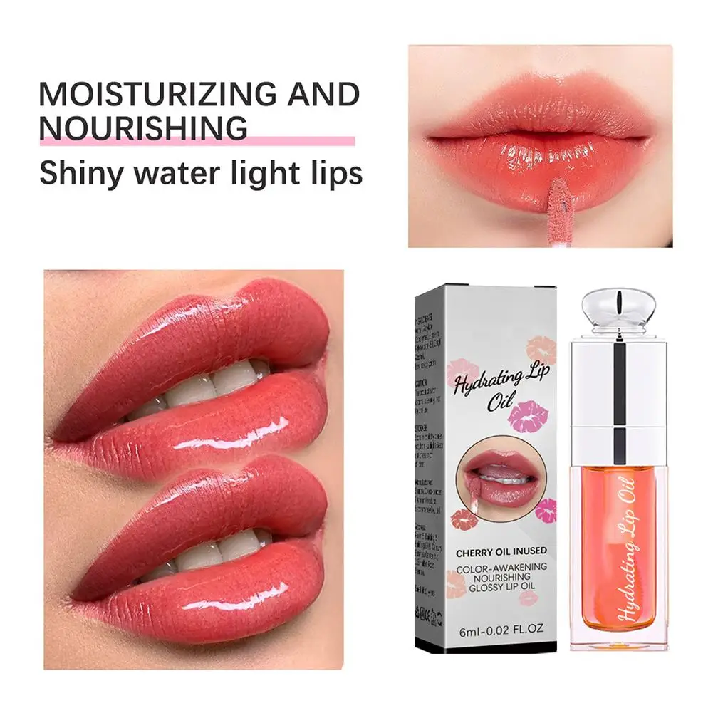 Sexy Água Brilhante Glitter Primer Tint Lip Balm Cuidados Cosméticos ﻿ Lip Oil Gloss Lip Plumper Maquiagem Hidratante Não Pegajoso