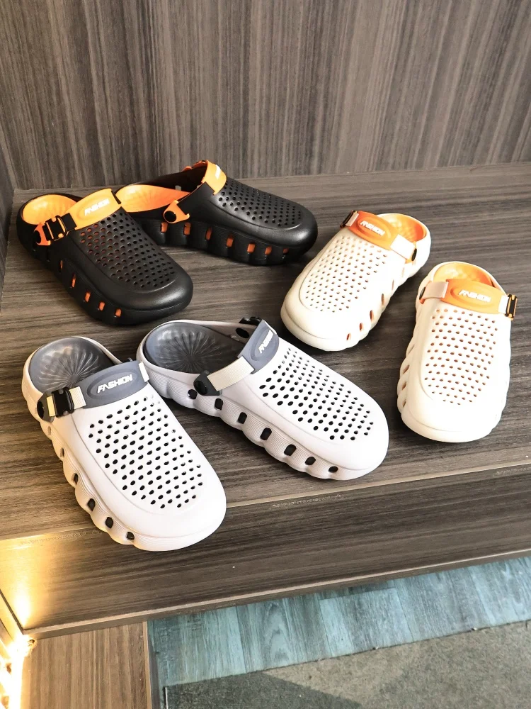Chaussures décontractées légères et respirantes en EVA moulé antidérapant pour hommes, style tongs, confortables pour le sport et les loisirs