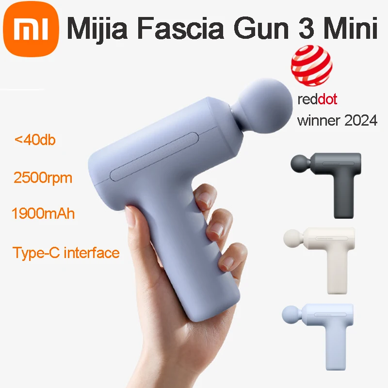 

Xiaomi Mijia Fascia Gun 3 mini Outdoor Portable Massage Gun 12kg Thrust Relax Muscle 40db Noise 3-speed Mode Type-C charging
