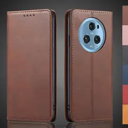 Magnetic attraction Leather Case for Huawei Honor Magic 5 Pro /Honor Magic5 Pro Holster Flip Cover Case Wallet Bags Fundas Coque