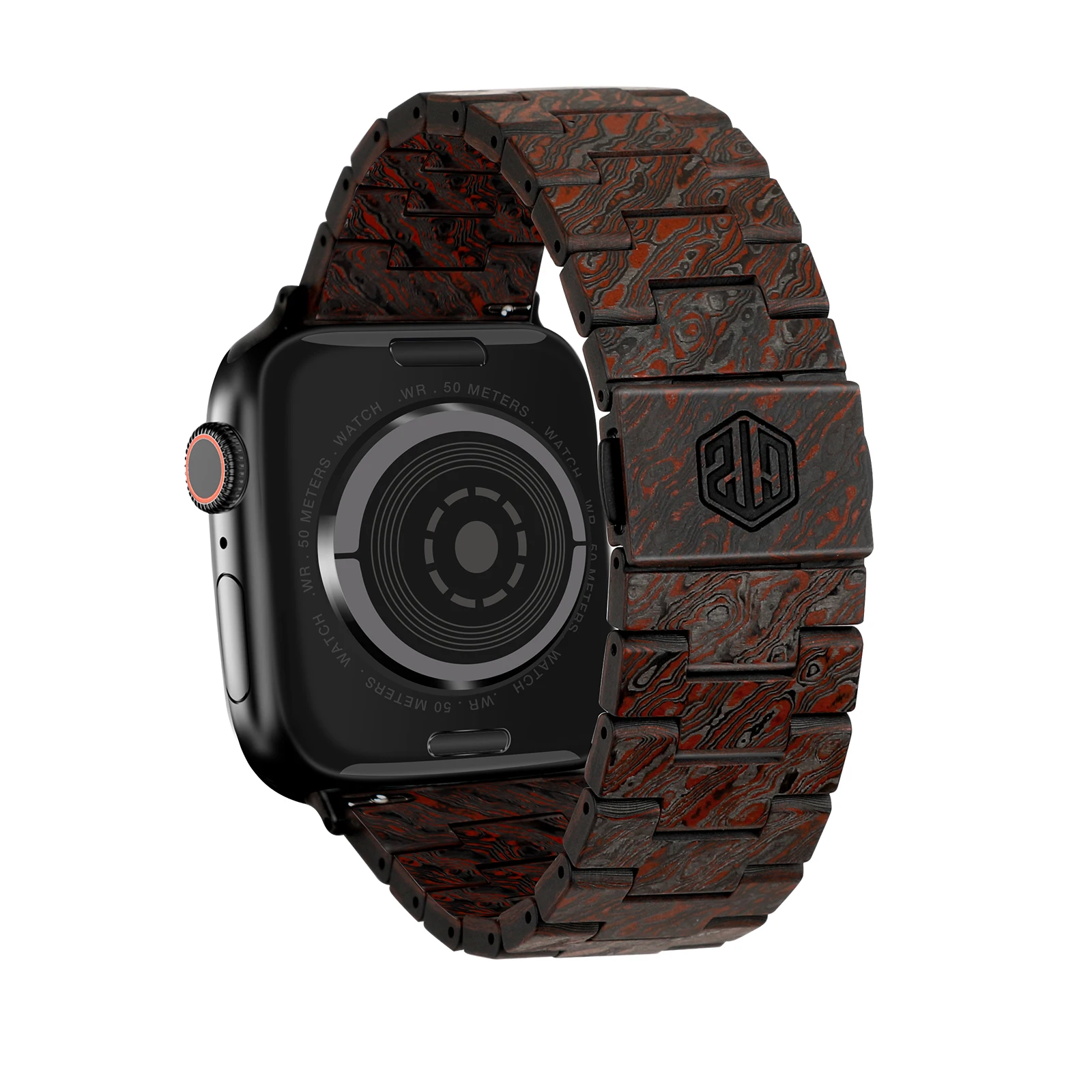 Carbon Fiber Apple Watch Band, Compatible with iWatch Series 2/3/4/5/6/7/8/SE/ULTRA, 49/45/44/42mm, with Buckle Quick Release