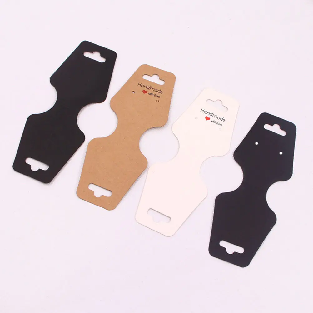 

100Pcs Jewelry Display Cards Folding Necklace Bracelet Earring Hair Band Packaging Cards for Home Store Display Professional