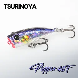 TSURINOYA Surface Popper Fishing Lure CATCHER 40F 40mm 3.3g Topwater Fake Fish Baits For Trout Bass Pike Artificial Hard Baits