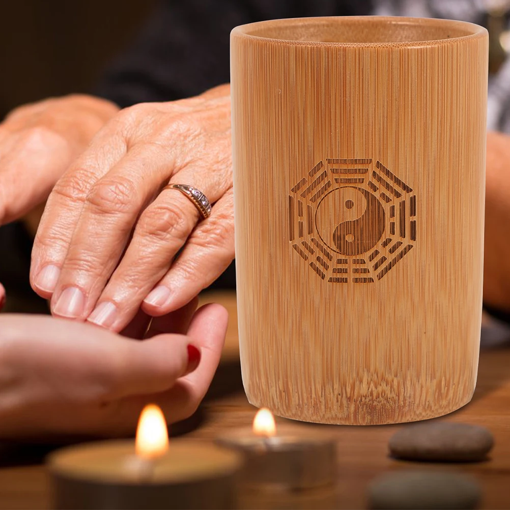 Bamboo Tube Tool 6 Copper Coins Divination Fortune Telling Accessories Fortune Telling Supplies Mini Bucket Chinese Toy