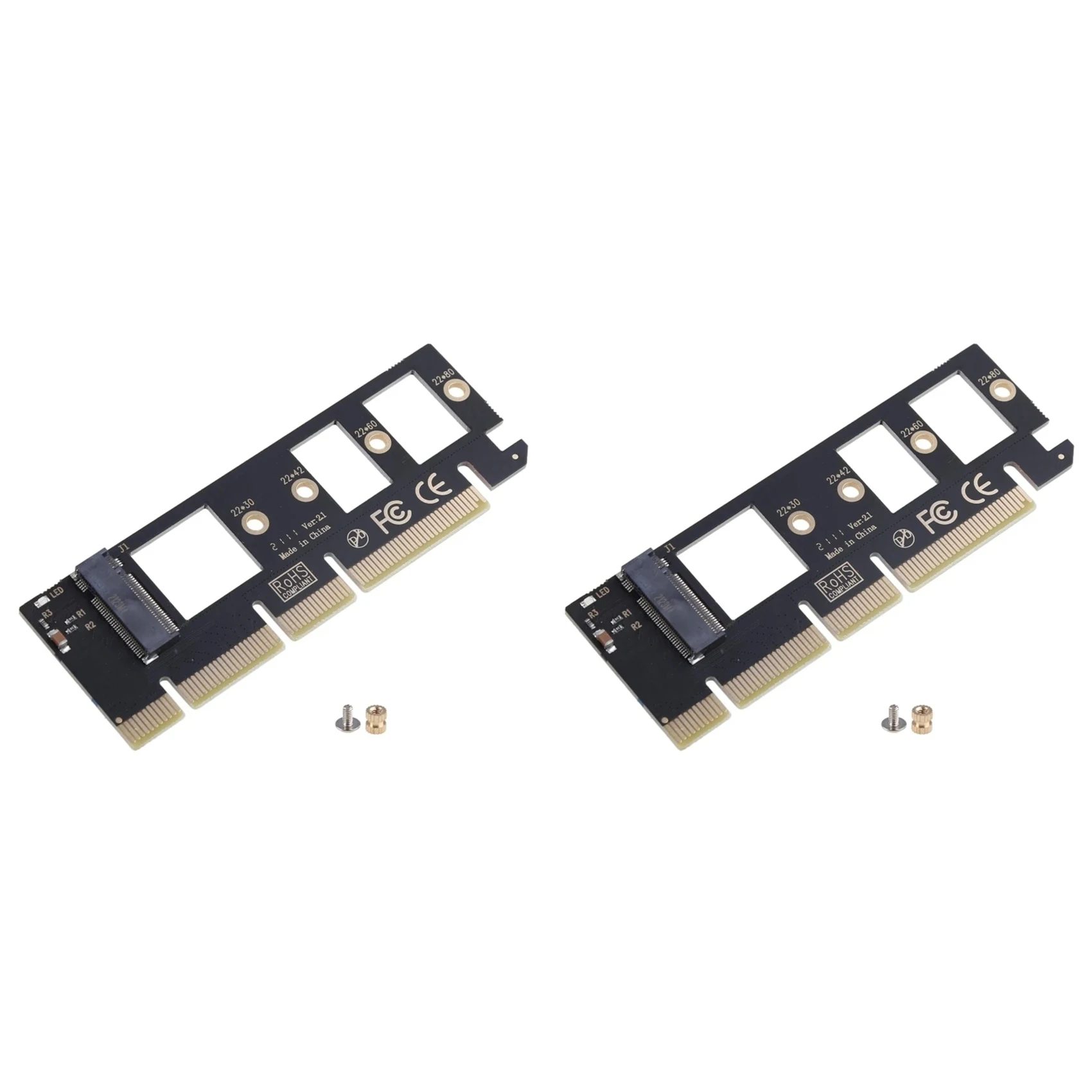 Superior-2X M.2 Nvme SSD To PCI-E 3.0 X16/X8/X4 Desktop SSD Adapter Card Support 2230 2242 2260 2280 Hard Drive Expansion Card