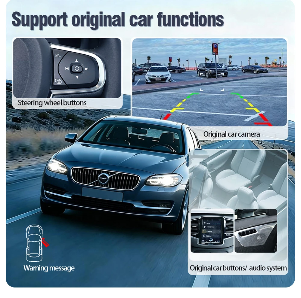 AUTOTOP Android Auto Interface-Adapter für Volvo V60 V90 S60 XC40 XC60 XC90 S90 2017-2022 Vollbild Drahtlose CarPlay Box – Detail 9