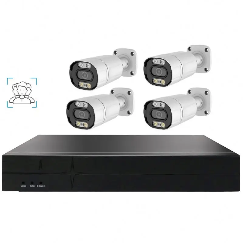 20264CH 8CH 5MP CCTV Camera System With Face Detection AI Home CCTV Security System
