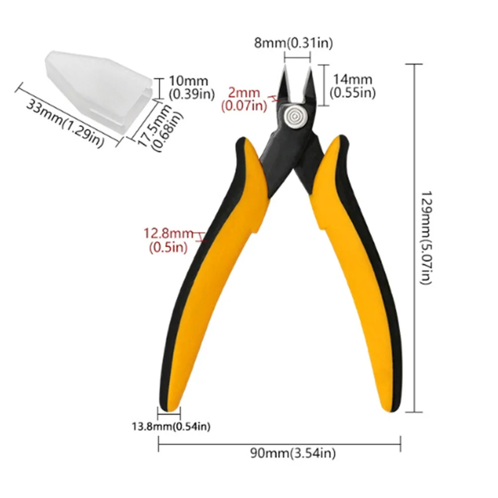 1pc Universal Diagonal Cutting Pliers Precision Wire Cable Cutter Wire Electronic Repair Hand Tools Non-slip MN-25C MN-25P