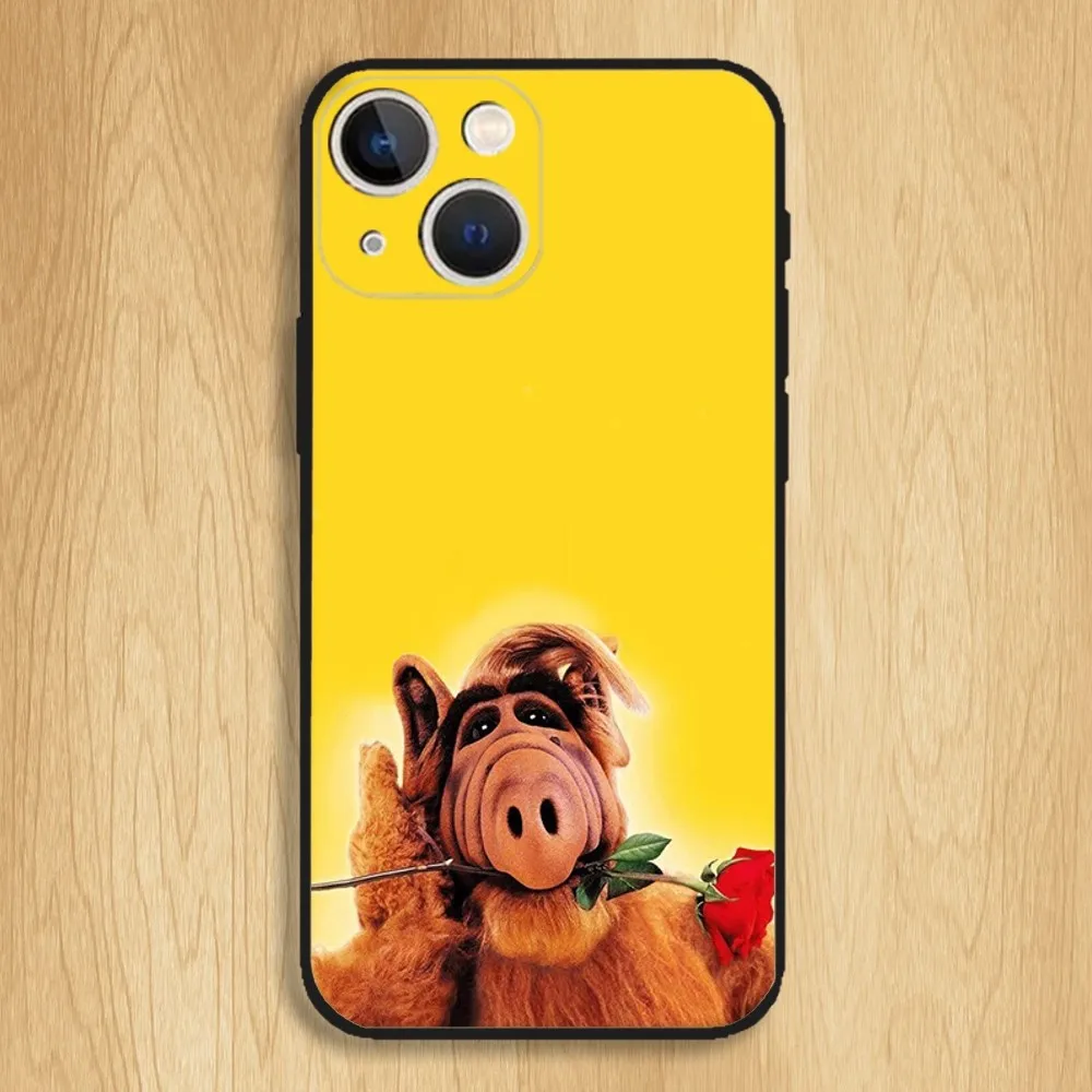 TV Series Alf Phone Case For iPhone15,14,13,12,11,Pro,Max,Plus,Mini,X,XS,XR,8,7,6,S,Plus,SE Soft Black Case