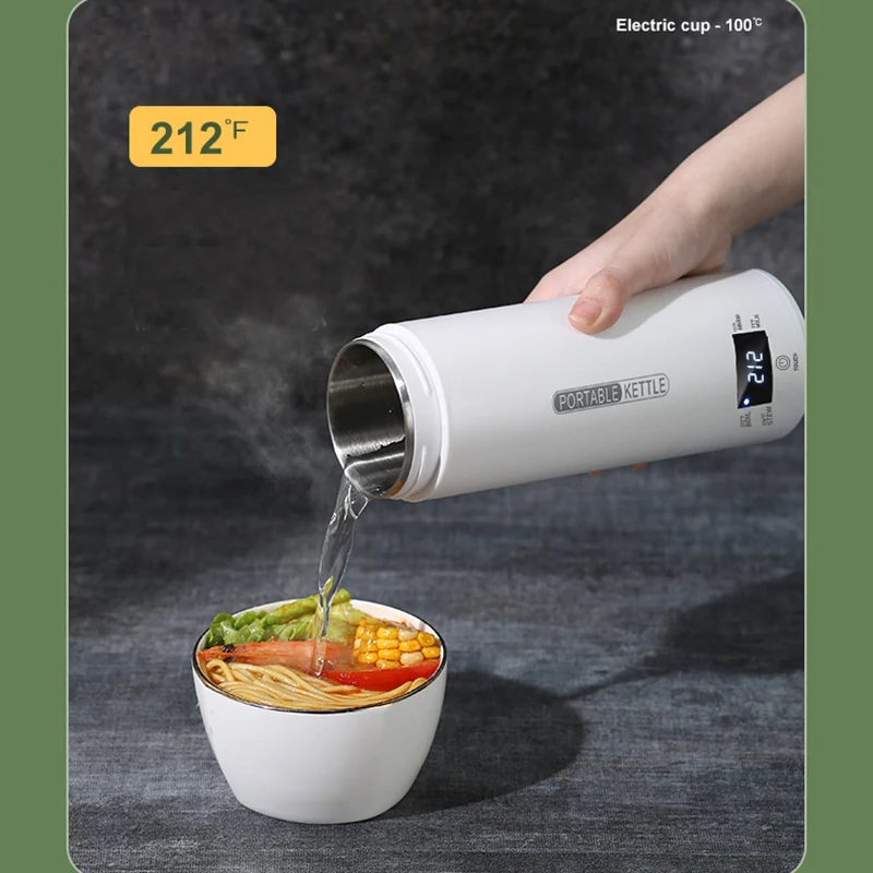 4 درجة الحرارة غلاية التدفئة الكهربائية مانعة للتسرب المحمولة سريع الماء المغلي زجاجة تُرمُس المحمولة 220 فولت 110 فولت كوب الماء الساخن #6