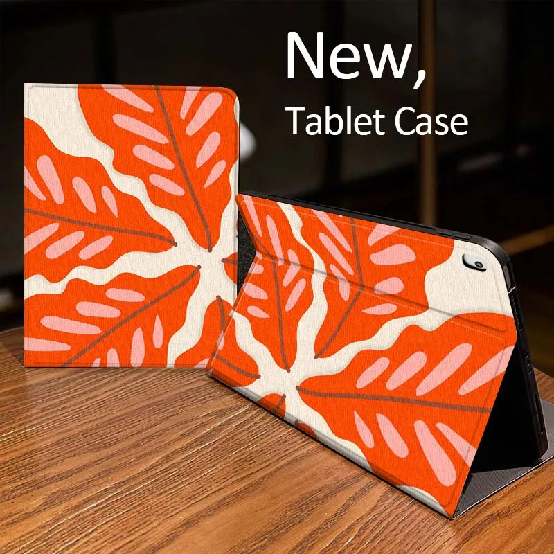 

Чехол с рисунком оранжевого листа и растения для iPad Pro 10, 11, 5, 6, 7, 8, 9, 2, так 11 13 M4 M5 10,2 9,7 12,9 10,5 10,9 дюймов, планшет