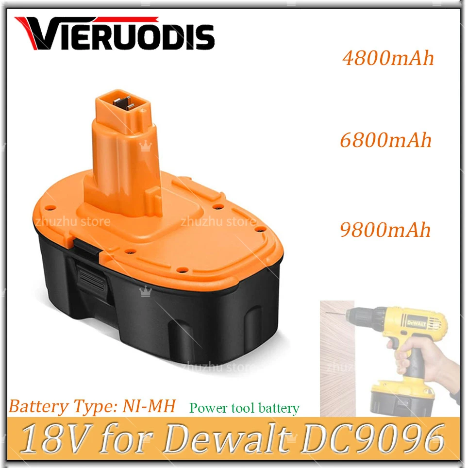 

DC9096 18V 6800mAh 9800mAh Ni-MH Power Tool for Dewalt DE9039 DC9096 DE9095 DW9098 DE9503 DW9096 Replacement Battery