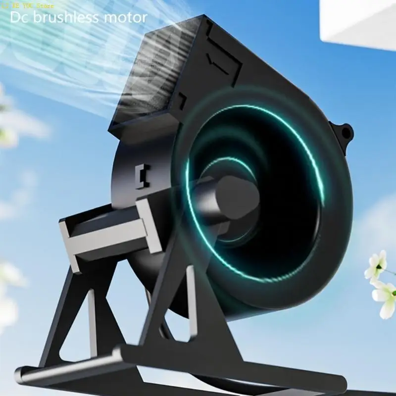 W3JE 휴대용 탁상용 탁상 팬 USB 공급 12V 부스트 코드 조절 방향 열 릴리프 및 BBQ 지원 3800RPM 4.5W 20CFM
