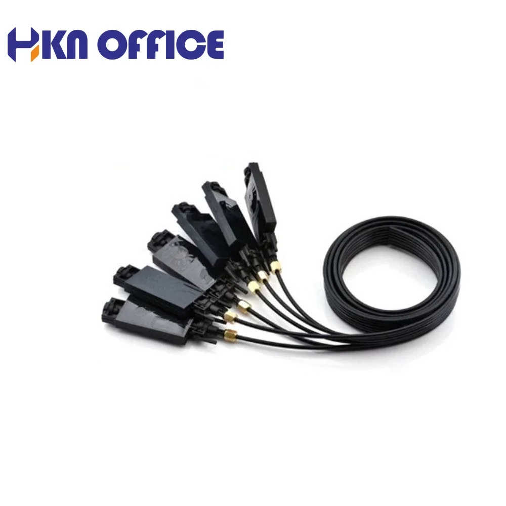 1Set 6 color ink tube hose pipe pipe line with square damper screw nuts oring for For Epson XP600 TX800 UV ink damper filter