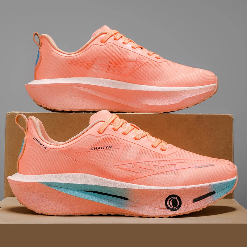 

Men Sports Running Shoes Casual Carbon Plate Marathon Breathable Lightweight Women's Comfortable Athletic Nonskid Sneakers Shoes