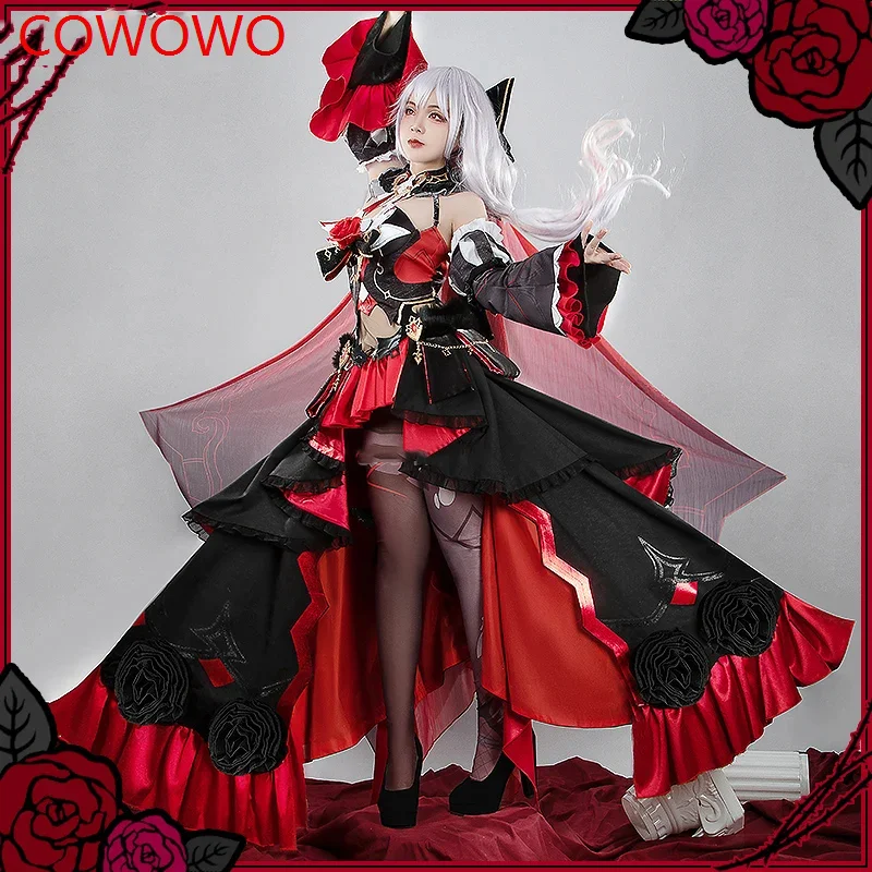 

COWOWO Honkai Impact 3rd Theresa Apocalypse Under The Moon Oath Game Suit Gorgeous Dress Cosplay Costume Halloween Outfit