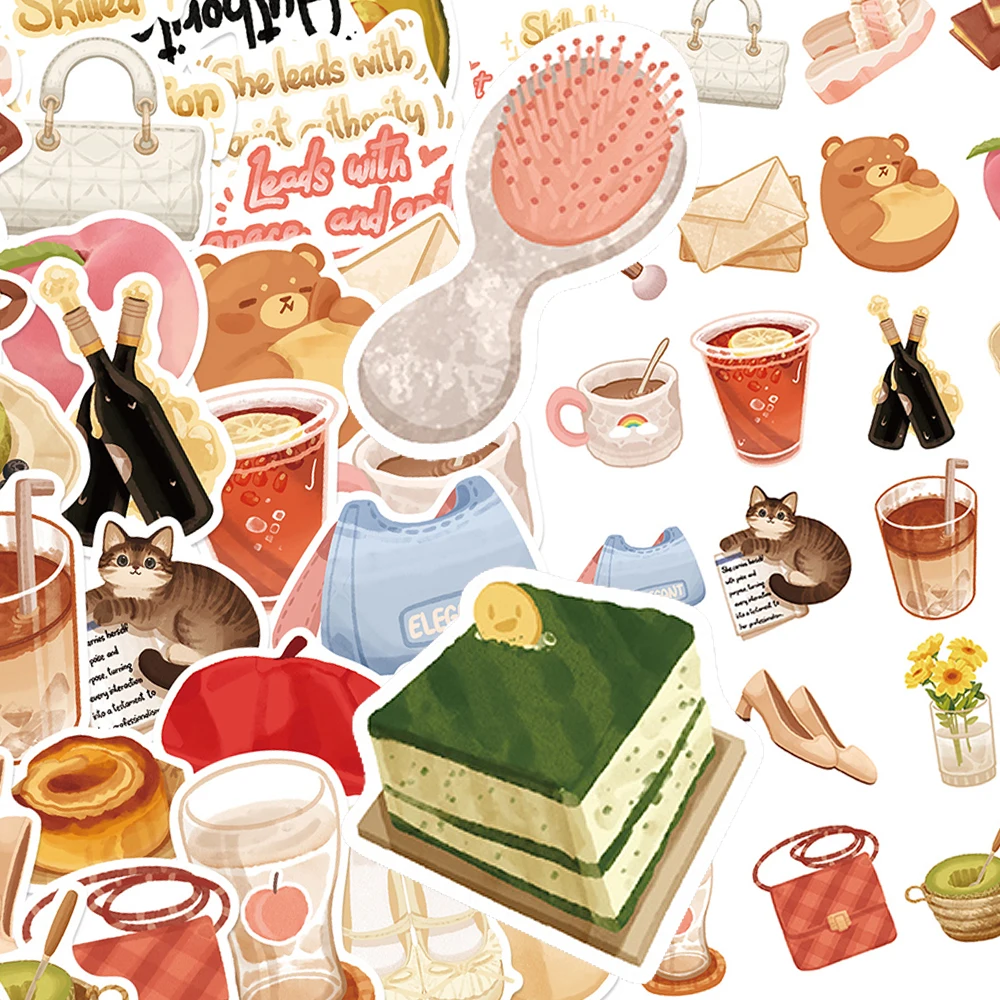 

10/30/50pcs Cartoon Ins Style Refined Life Stickers Cute Creative Graffiti Decals Fridge Phone Laptop Suitcase Sticker Wholesale