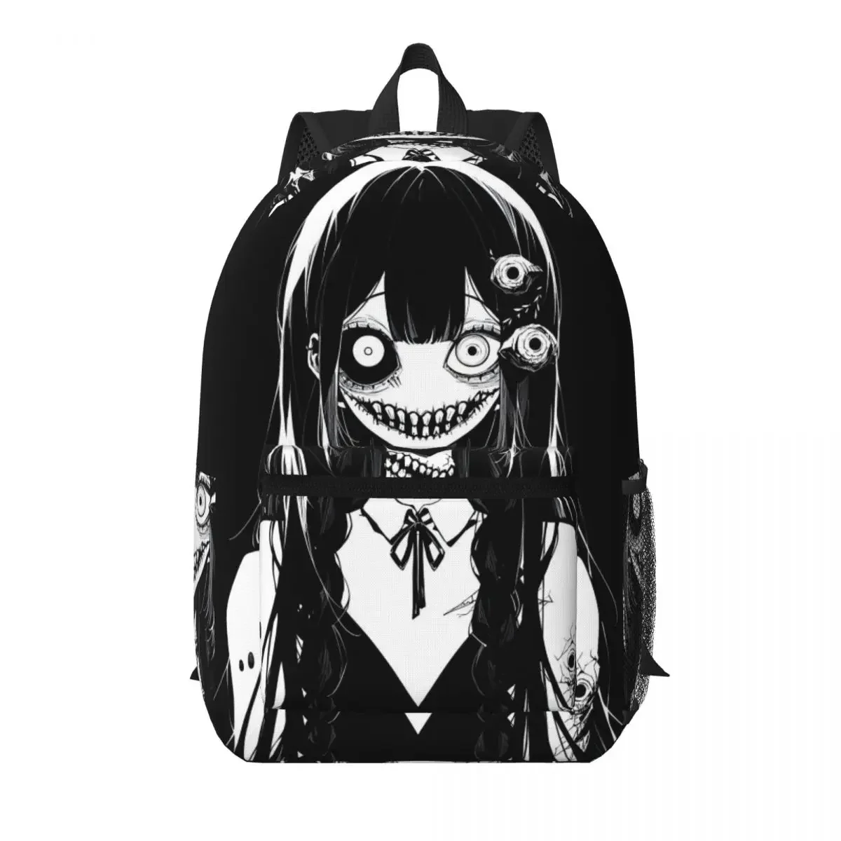 Junji Ito Tribute Poster Uzumaki Student Backpack School Bag Hiking Travel Daypack for Men Women Bookbag Shoulder Bags