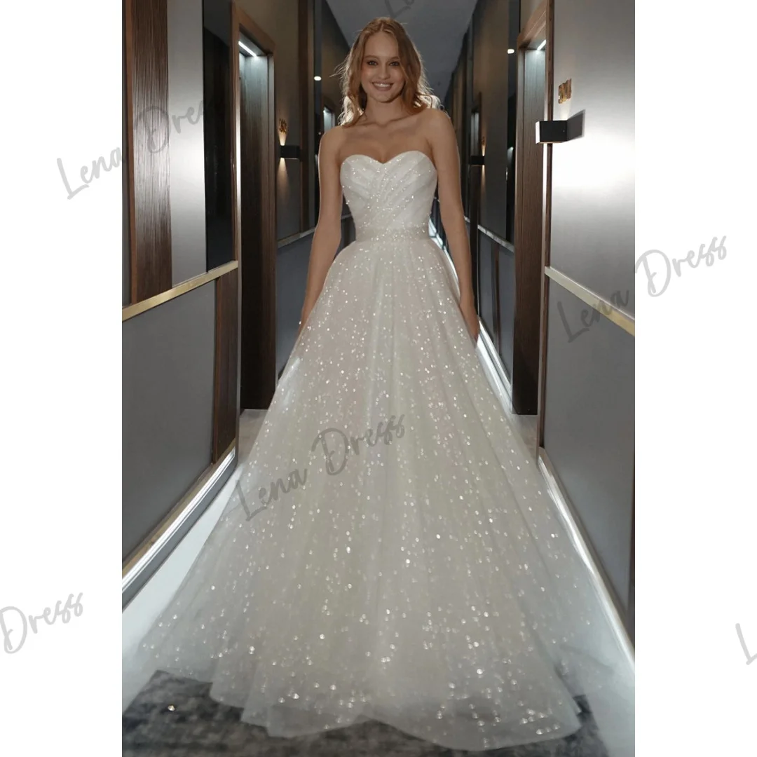 

Lena Line A Elegant Evening Dresses for Women Luxury Evening Dresses 2024 Women White Tube Top Wedding Dress Es Ball Gowns Party