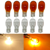 10/4/1X T15 W16W T13 W10W Glass Low Consumption Halogen Bulb Interior Light Automotive Wedge Base White/Amber Clear 12V