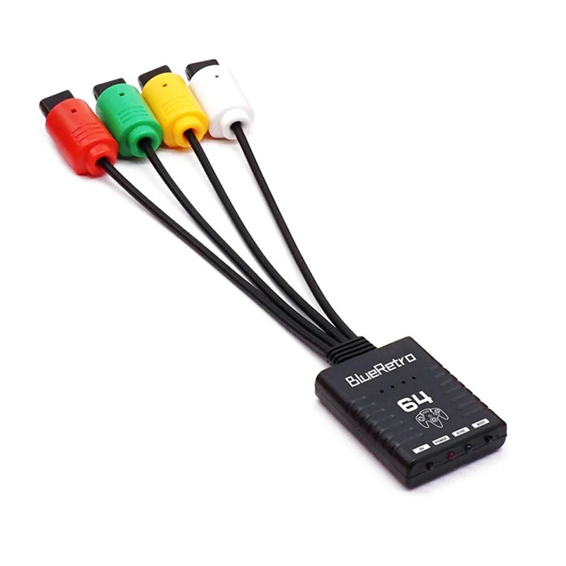 Adaptador de controlador de juego inalámbrico Bluetooth para consola Nintendo 64 N64, compatible con hasta cuatro controladores de juego inalámbricos