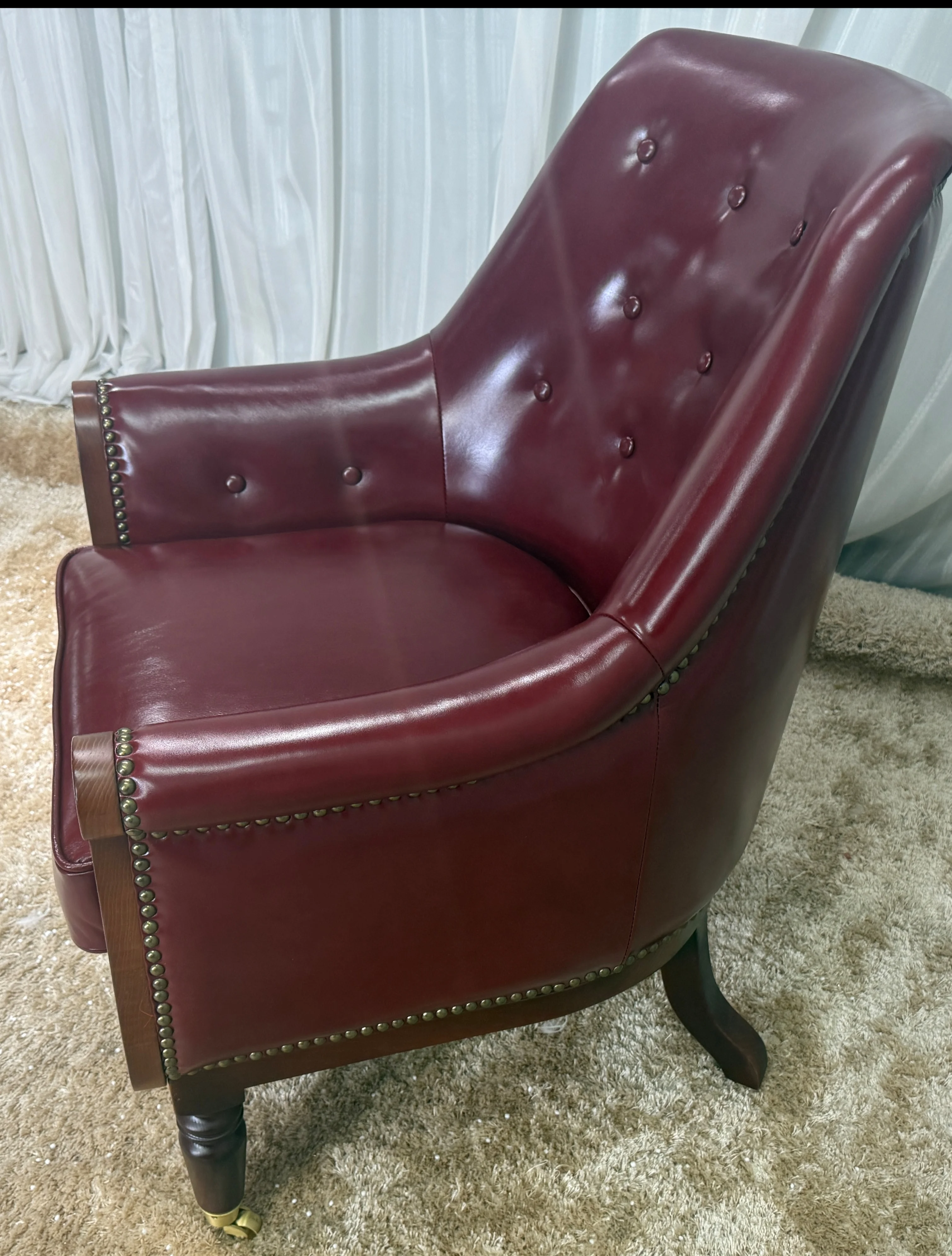 &Luxury Single Seat Convertible Office Chair Genuine Leather Reclining Design Modern for Home Dining Hotels Apartments Bar Use