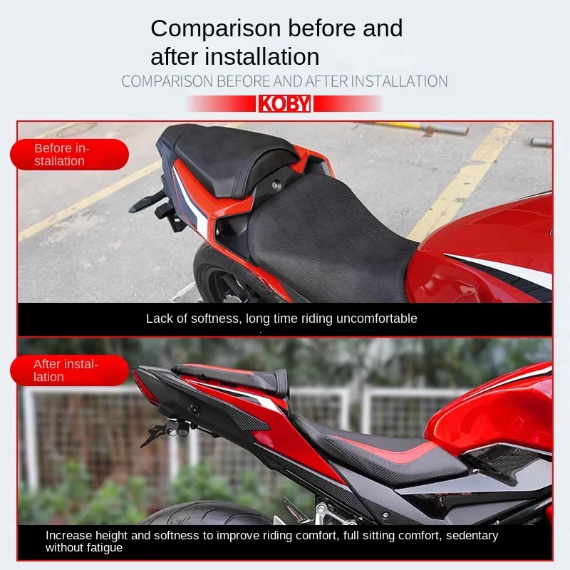 Motorcycle Seat Cushion Is Suitable for Honda CBR400R Heightening Seat Cushion Cb400f Seat Cushion Modified 500R Softening