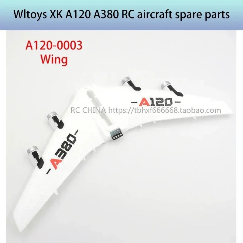 Wltoys-Pièces de rechange pour avion RC, A120, A380, hélice à lame, train d'atterrissage, moteur, récepteur, servomoteur, chargeur de lumière, télécommande