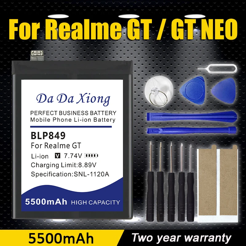 

5500mAh BLP849 Battery For OPPO Realme GT / Realme GT NEO BLP849 Repair Part Original Capacity Phone Batteries Bateria