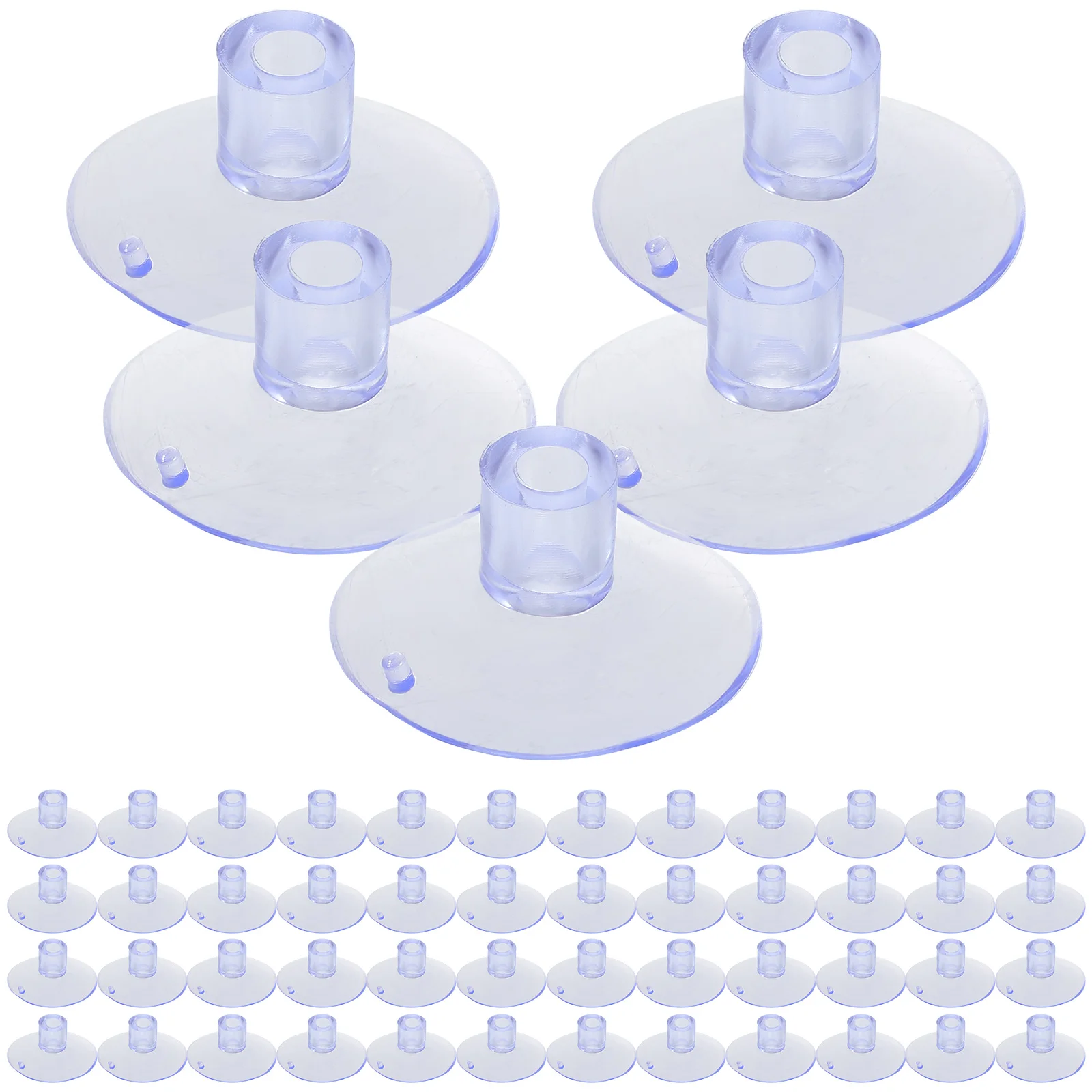 100 Pcs Transparent Sun Block Suction Cup Accessories Cups Desktop Pads Flagpole For Glass Table Shade