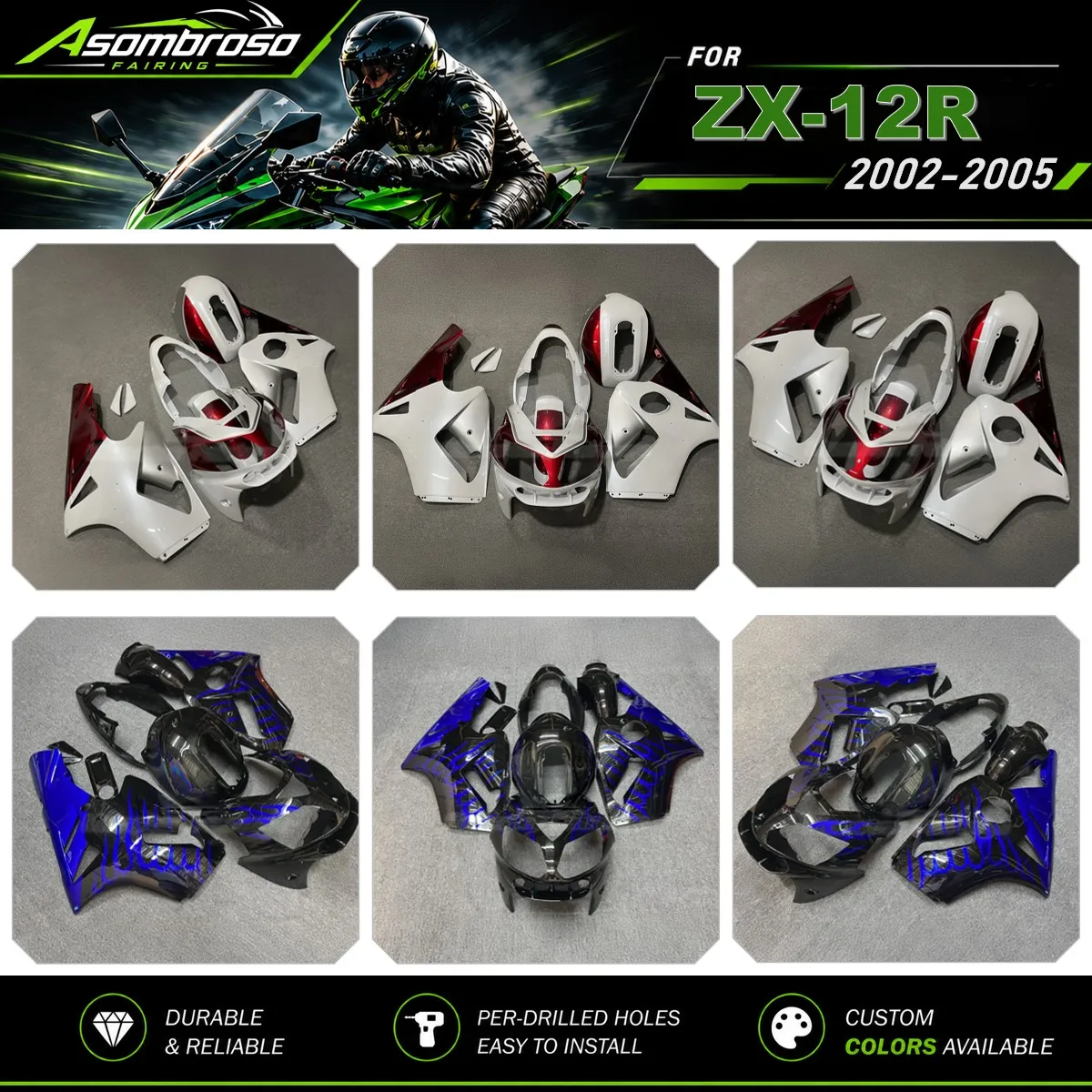 Plastic Kit for ZX12R Motorcycle -AliExpress